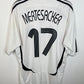 Back view of Germany 2006 home jersey displaying Mertesacker name and number 17 in black print