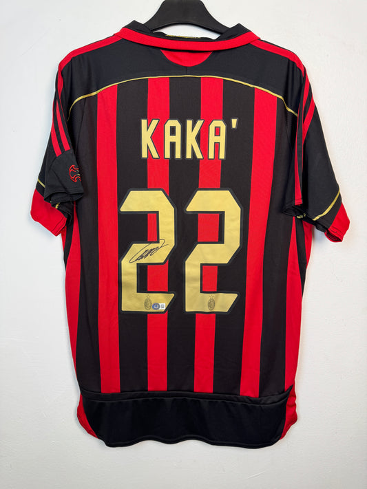 AC Milan Home 06/07 Kaka 22 Signed Beckett