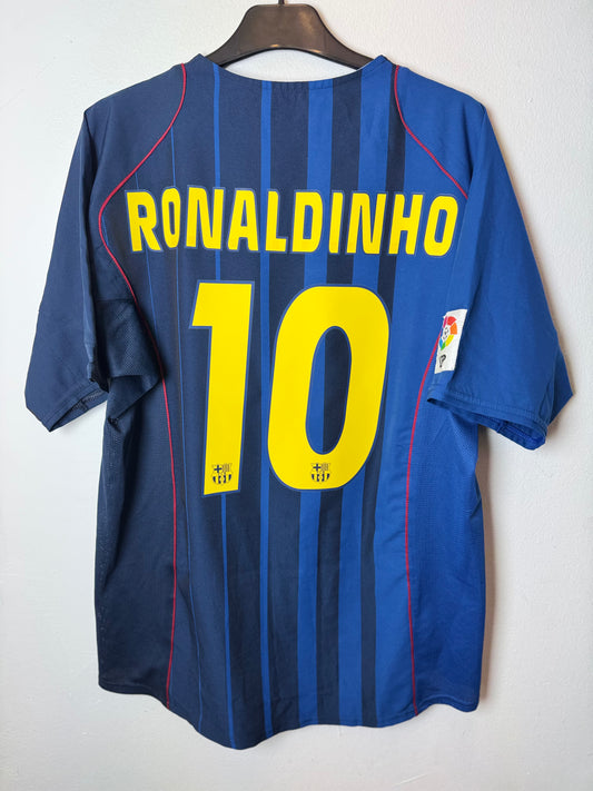Nike Barcelona Away 04/05 Ronaldinho 10 - 9/10