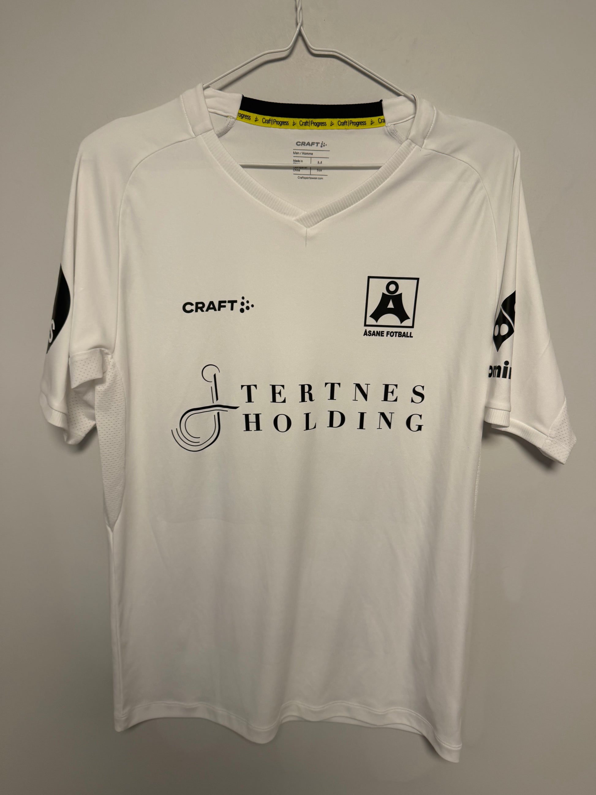 Craft Åsane Fotball away shirt 2025 with Fismen 26 in excellent condition white jersey