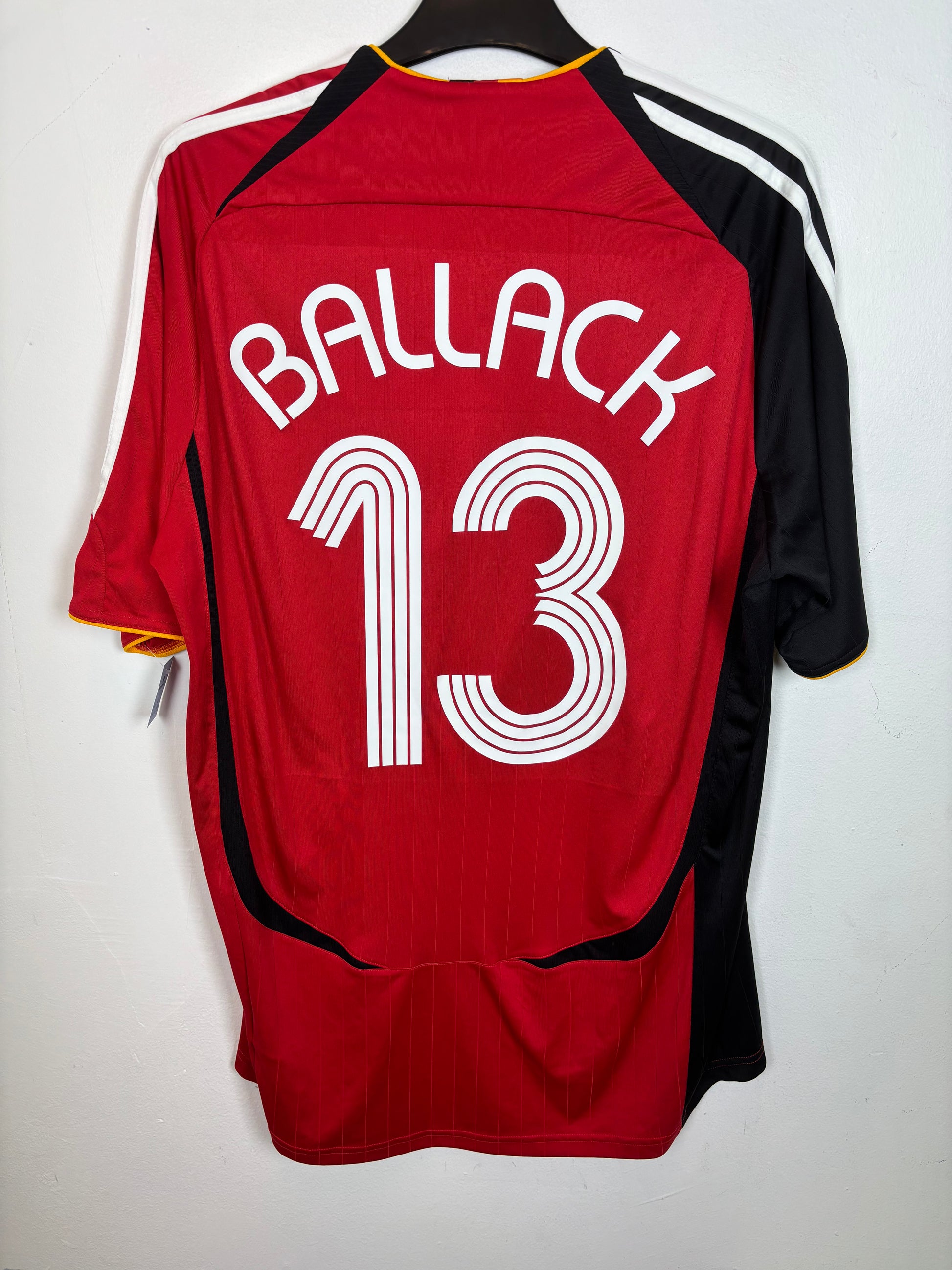 Back view of Adidas Germany away shirt 2006 showing Ballack name and number 13