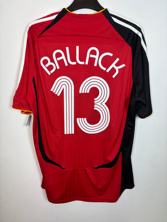 Back view of Adidas Germany away shirt 2006 showing Ballack name and number 13