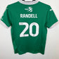 Back view of Plymouth Argyle 24/25 shirt showing Randell name and number 20 in kids size 11-12 years