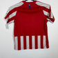 Back view of Atletico Madrid home shirt 19/20 kids size 122-128cm showing red and white stripes