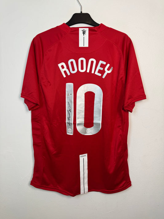 Manchester United Home 07/09 Rooney 10 Signed Beckett