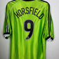 Back view of Adidas Fulham away shirt 99/00 showing Horsfield name and number 9
