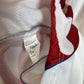 Fabric texture and stitching detail of Hamburger SV home football shirt 99/00 season