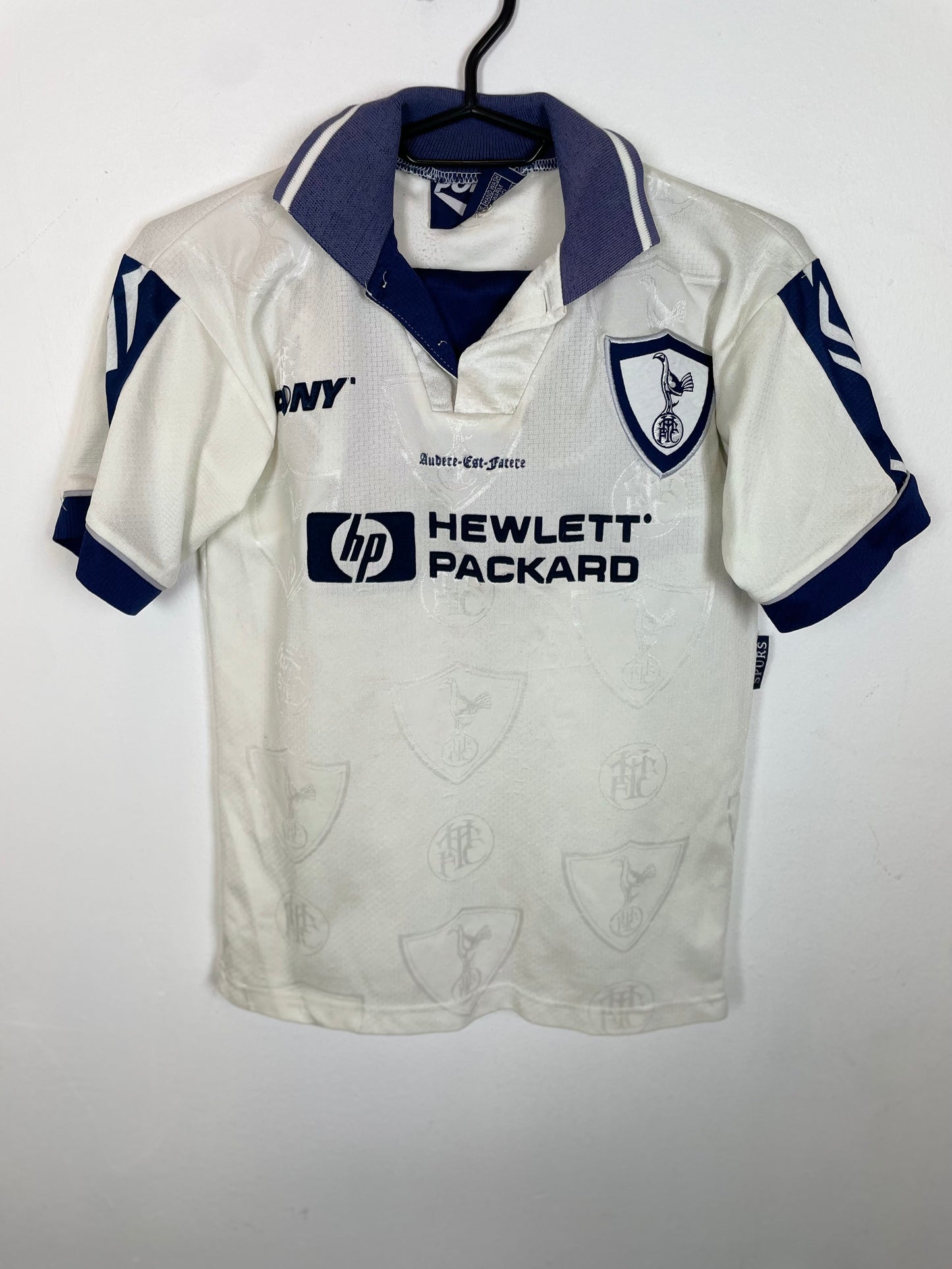 Pony Tottenham Hotspur home shirt 1995-97 with original shorts, kids size 10-12Y, vintage condition