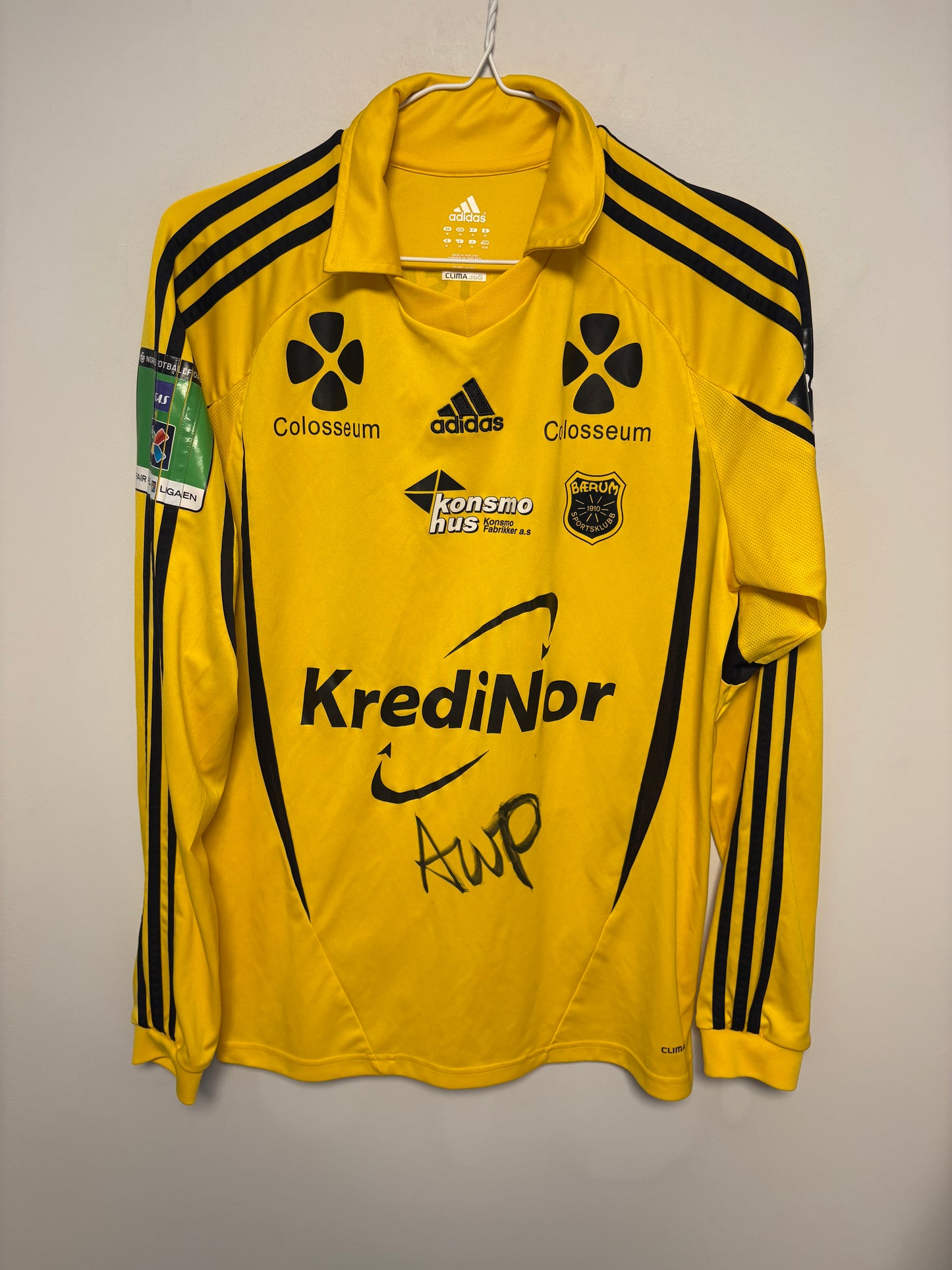 Adidas Bærum Home 2012 Matchissued/Prepared Amahl Pellegrino 19 - Signed