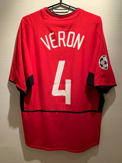 Manchester United Home 02/04 Veron 4 CL Print/Patch