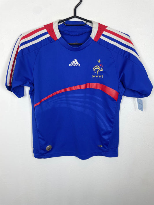 Adidas France hjemmedrakt 2007/08 barn – home jersey kids forfra