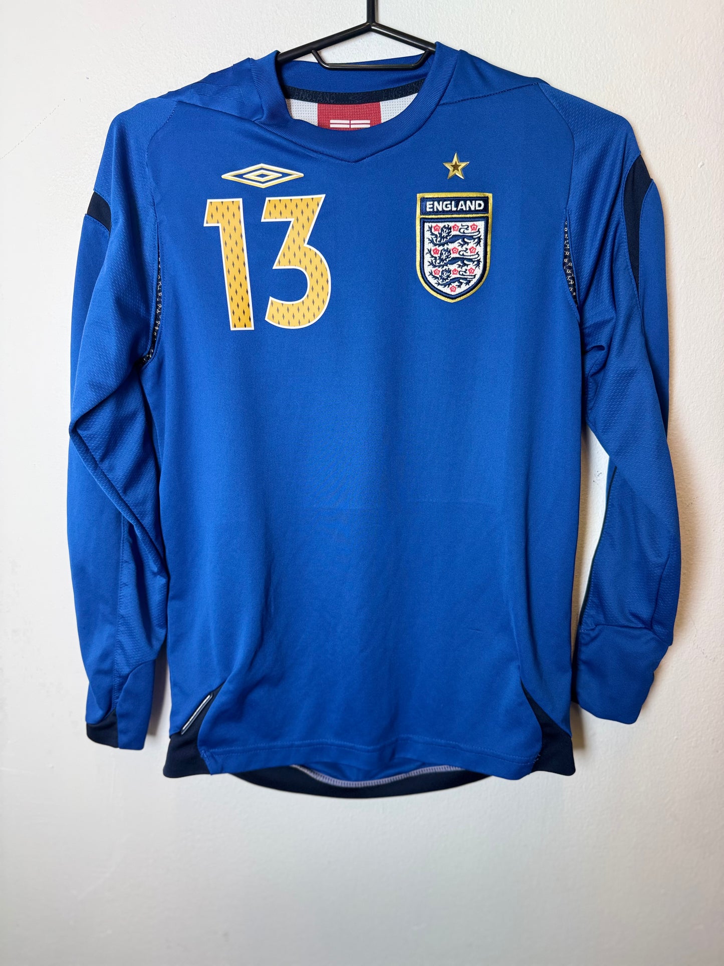 Umbro England 07/08 GK James 13 Kids - 8/10