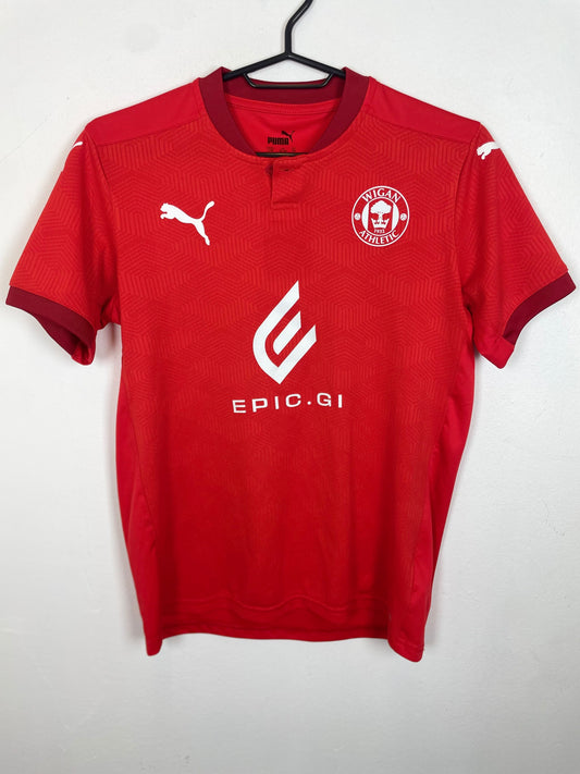 Puma Wigan Athletic 2021/22 away football shirt in kids sizing with the Latics club crest, genuine original football shirt