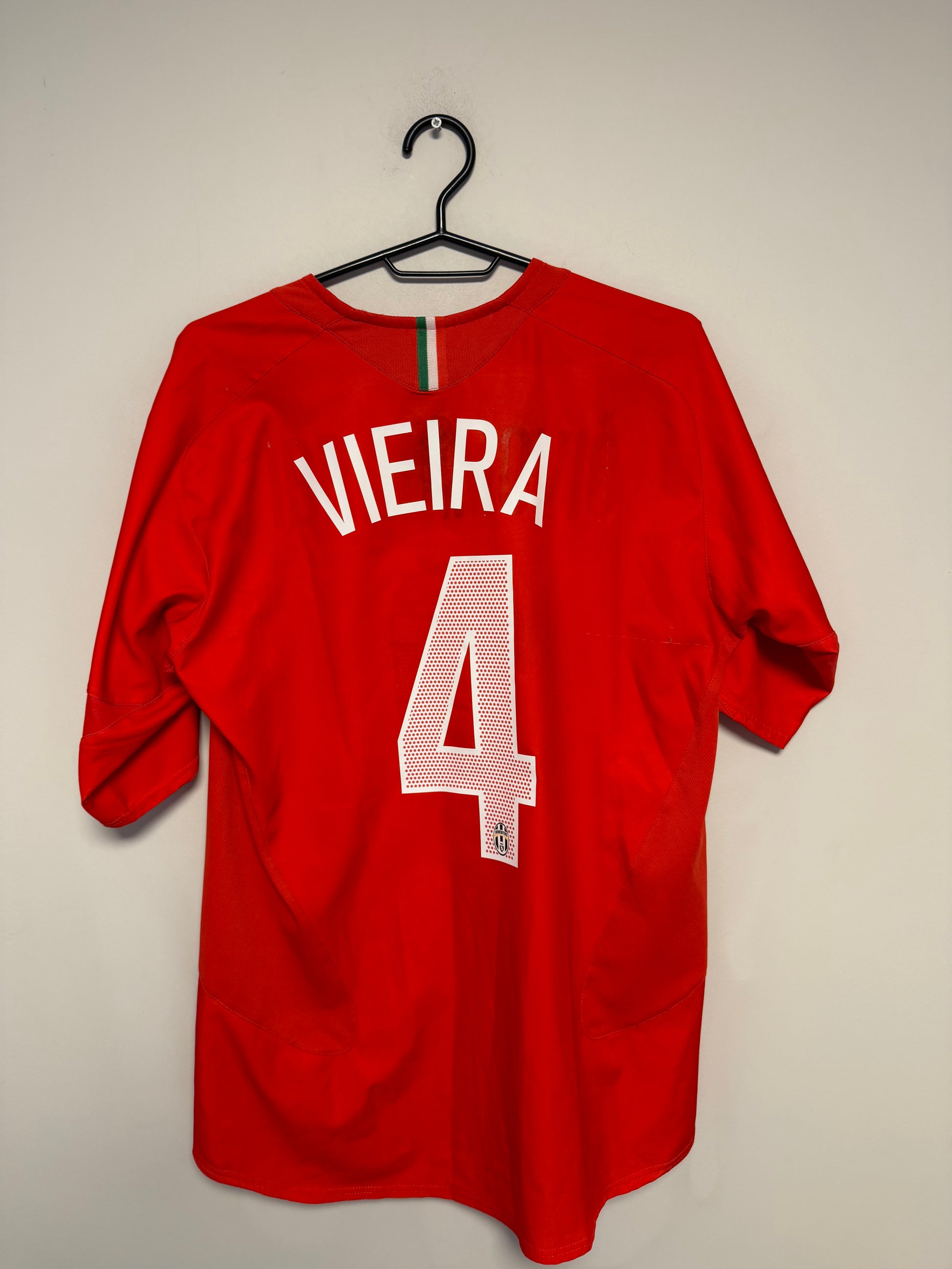 Back view of Nike Juventus 05/07 away shirt displaying Vieria name and number 4