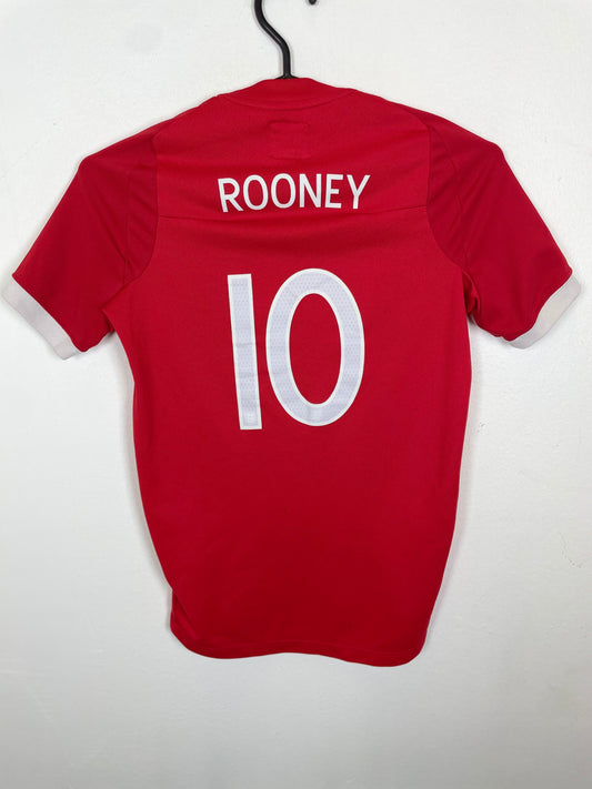 Back view of England away shirt 2010/11 showing Rooney name and number 10, excellent condition