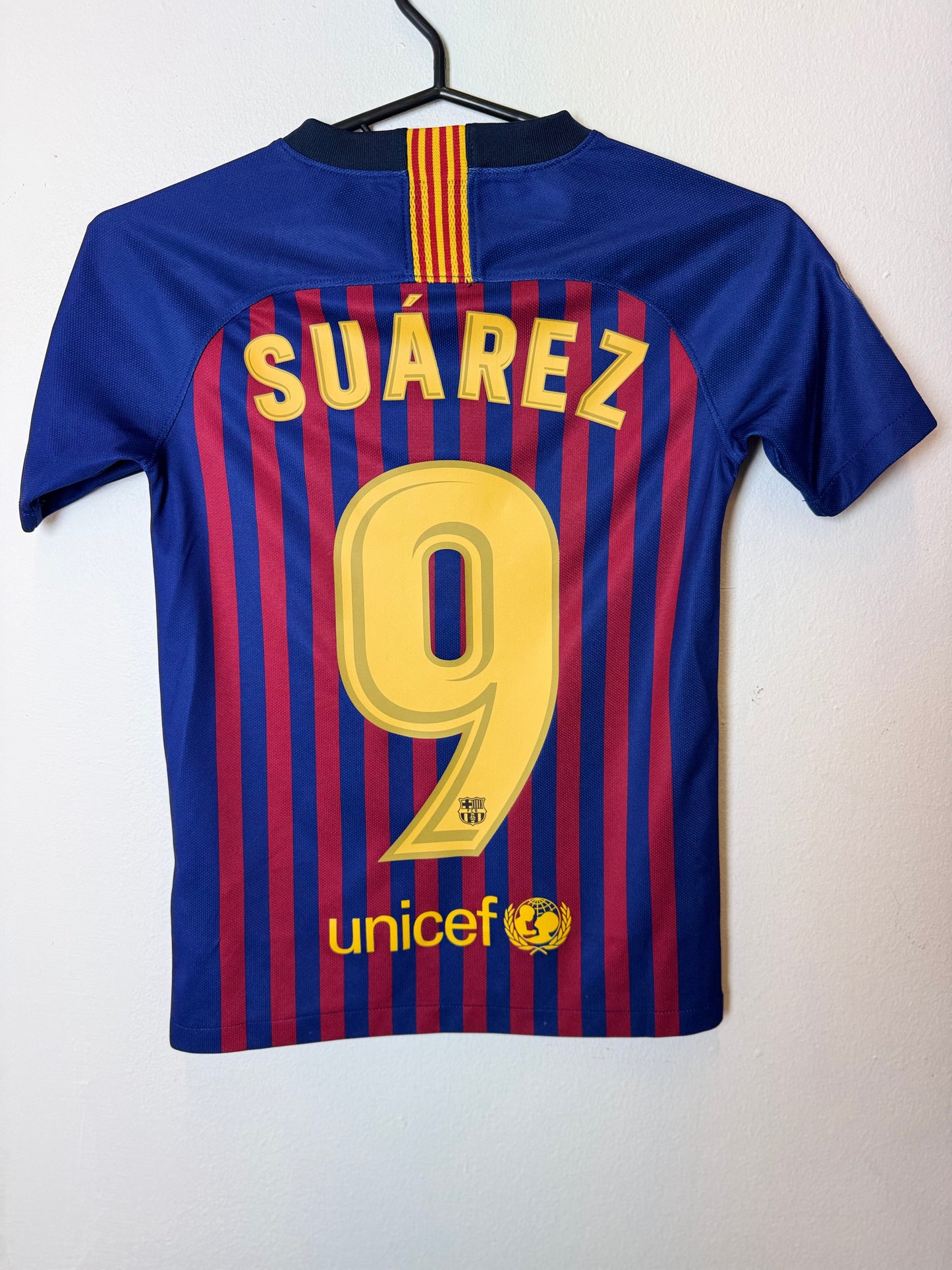 Nike Barcelona Home 18/19 Suarez 9 Kids - 9/10