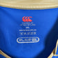 Close-up of Canterbury logo and Portsmouth FC club badge on blue home shirt 08/09