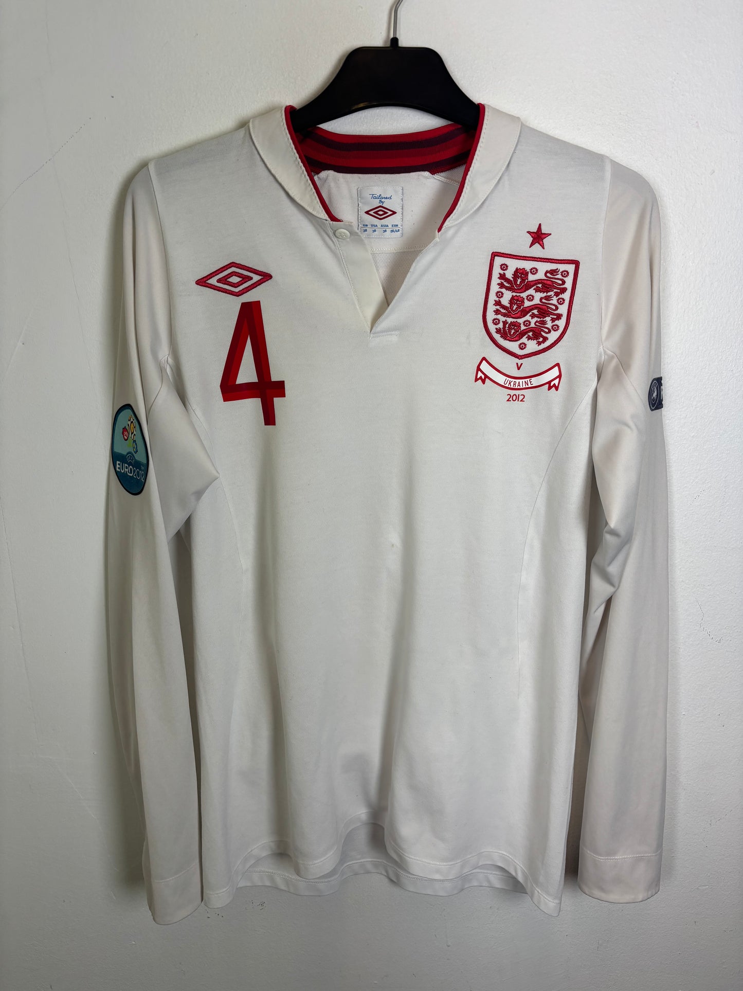 Umbro England Home 2012 Gerrard 4 LS - 7/10