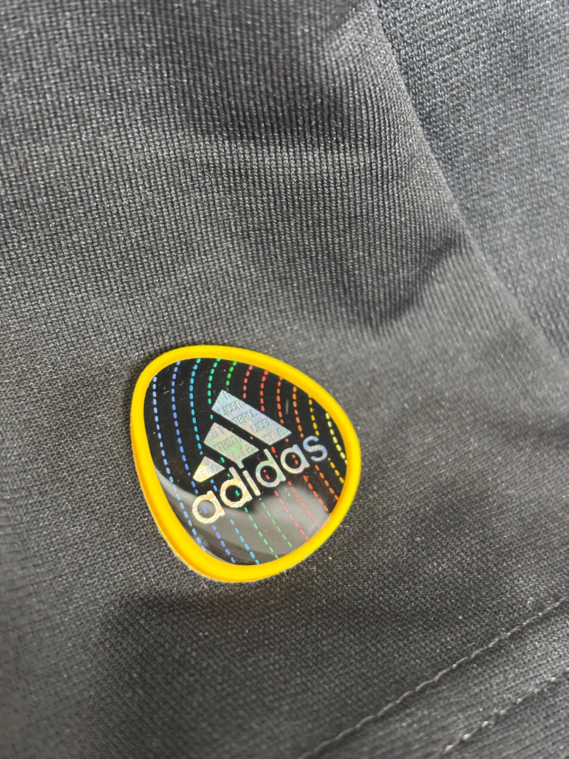 Germany 2010 away shirt sponsor detail and World Cup tournament badges on Adidas jersey