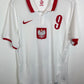 Nike Poland national team home shirt 20/21 with Lewandowski 9 in excellent condition, size M