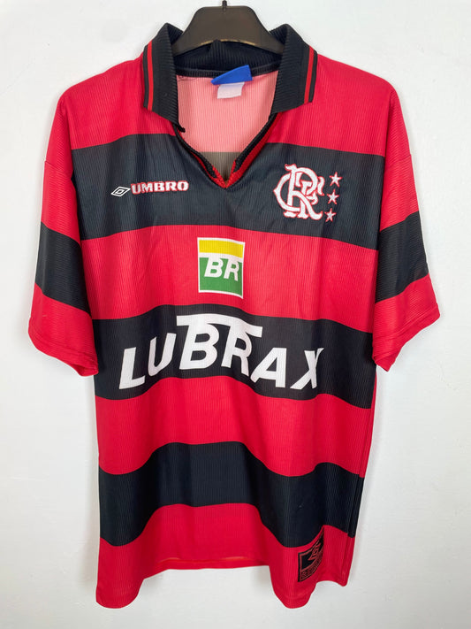 Umbro Flamengo home shirt 1998/99 number 10 in red and black stripes, size L, excellent condition
