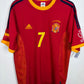 Adidas Spain home shirt 2002 with Raul 7 in excellent vintage condition
