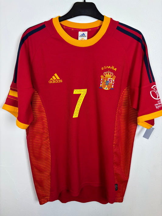 Adidas Spain home shirt 2002 with Raul 7 in excellent vintage condition