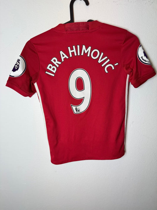 Adidas Manchester United Home 16/17 Ibrahimović 9 Kids - 8/10 - TheFootballIdiots