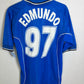 Diadora Napoli 00/01 home shirt back view showing Edmundo name and number 97 in size M