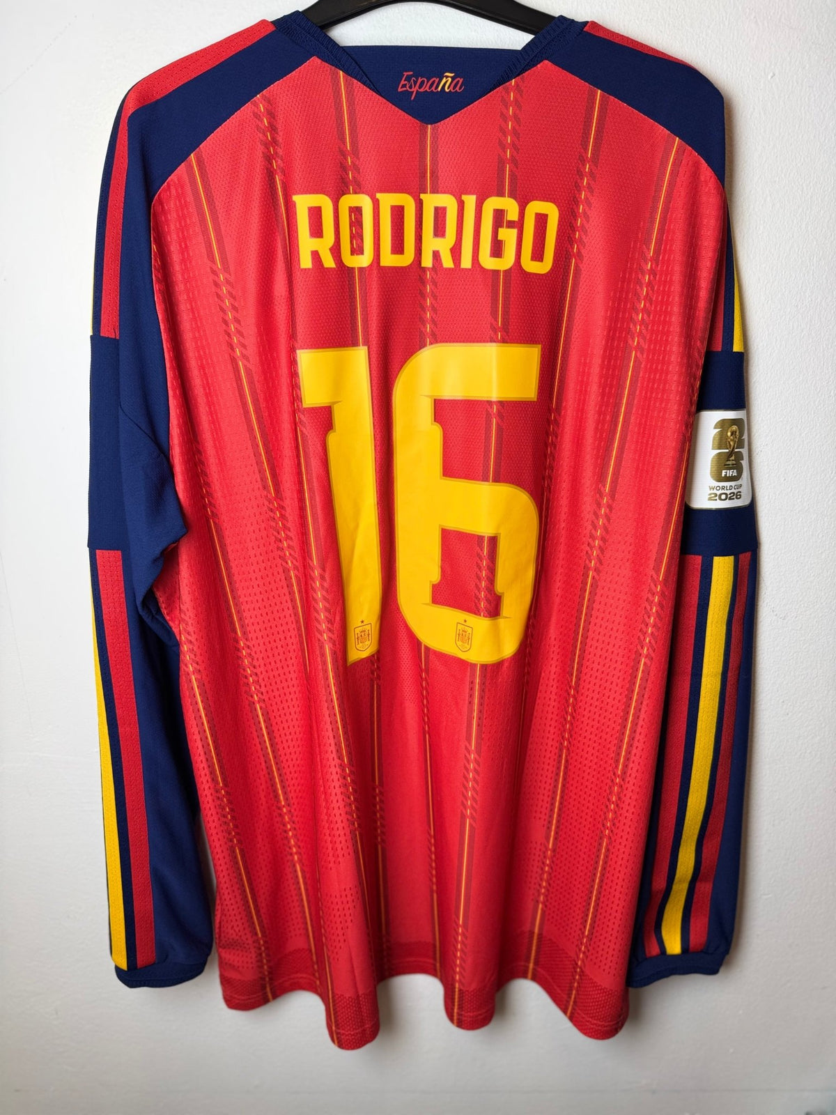 Adidas Spain Home 2026 Rodrigo 16 LS Player Spec - 10/10 - TheFootballIdiots