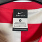 Close-up of Nike logo and Croatia national team badge on 2012 home shirt in excellent condition