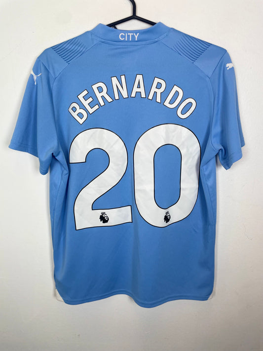 Back view of Manchester City home shirt 23/24 showing Bernardo name and number 20