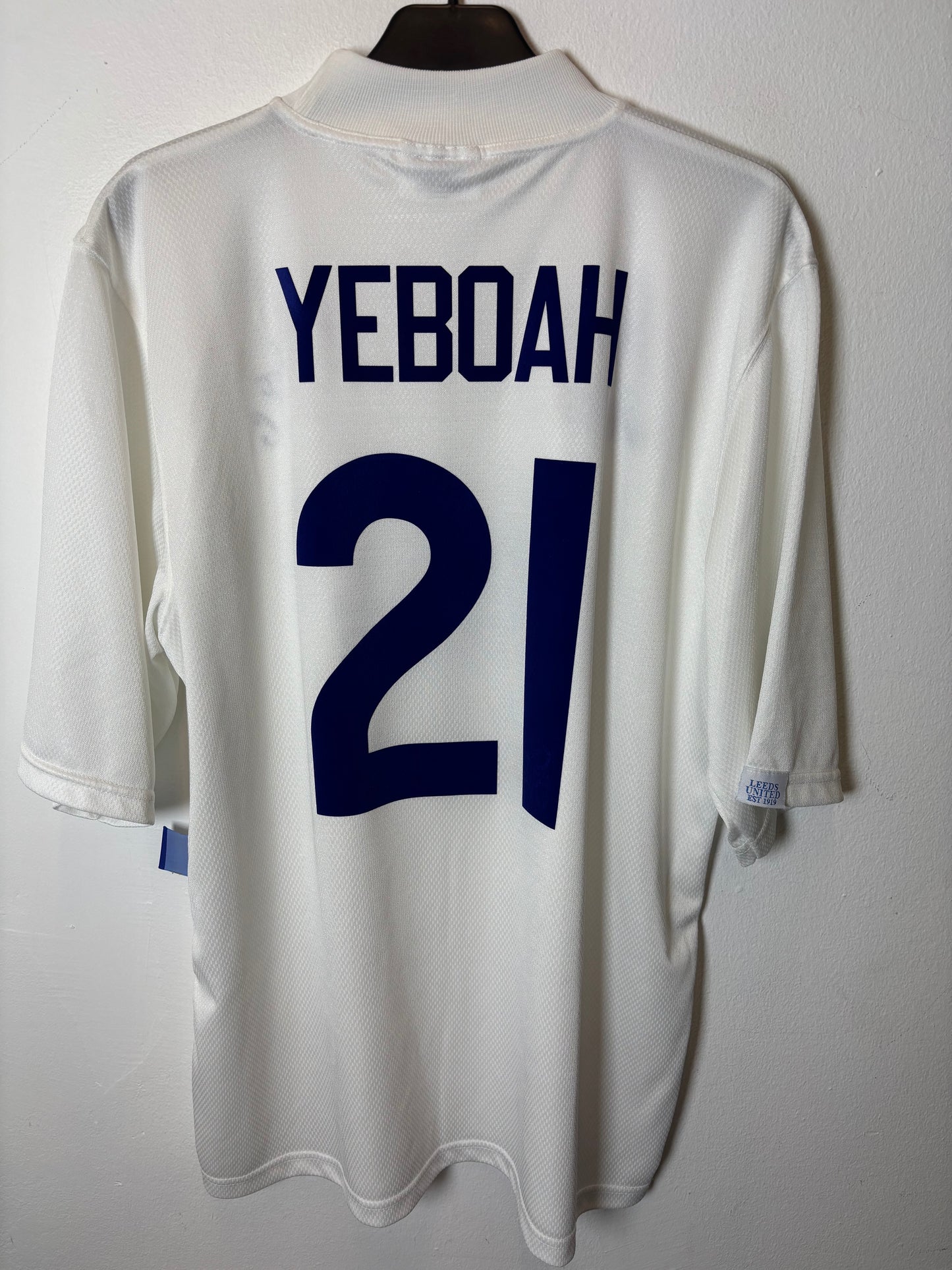 Asics Leeds United Home 95/96 Yeboah 21 - 9/10