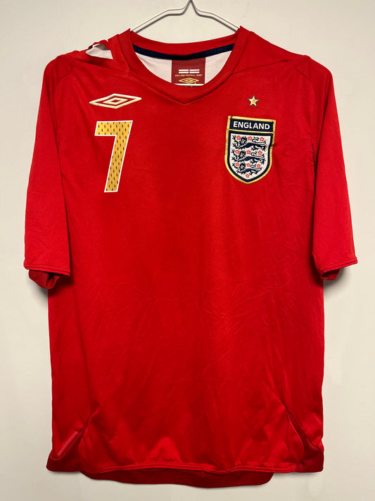 Umbro England Away 06/08 Beckham 7 - 8/10