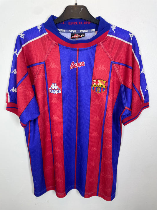 Kappa Barcelona home shirt 1997/98 with Rivaldo 11 in excellent vintage condition, size M