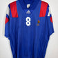 Adidas France home shirt 1992 with Sauzee 8 in excellent vintage condition