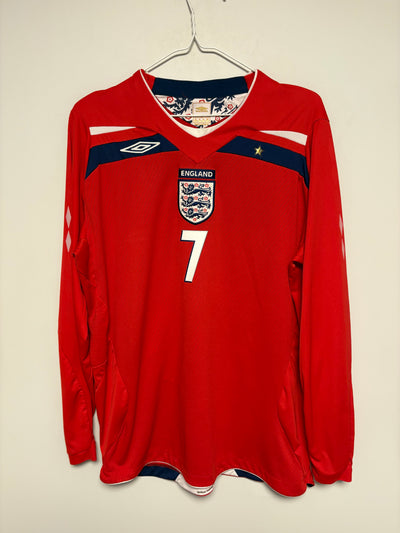 Umbro England Away LS 08/10 Beckham 7 - 8/10
