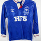 Umbro Macclesfield Town 1989 FA Trophy winners home shirt in kids sizing with the club crest, genuine original football shirt