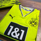 Special 30-year commemorative Borussia Dortmund 2024/25 home shirt detail with Ryerson 26 numbering