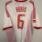 Back view of Spain 02/04 away shirt displaying Hierro name and number 6 print