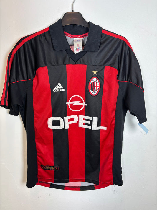 Adidas AC Milan home shirt 00/02 with Maldini 3 in excellent condition, classic red and black stripes
