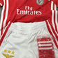 Back view of Adidas Benfica home kit 16/17 for kids size 2-3 years showing red shirt and shorts