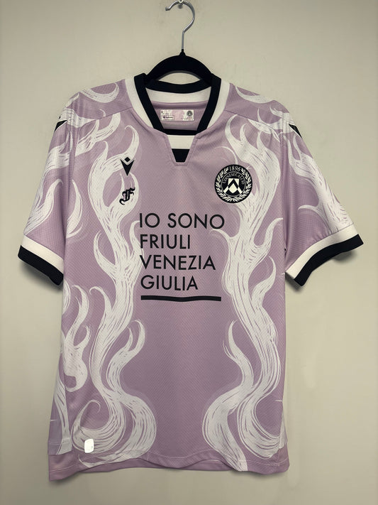 Macron Udinese third kit 2024/25 season in pristine 10/10 condition, size M front view