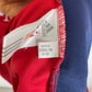 T-Mobile sponsor logo and fabric texture details on Adidas Bayern Munich 02/03 Ballack shirt