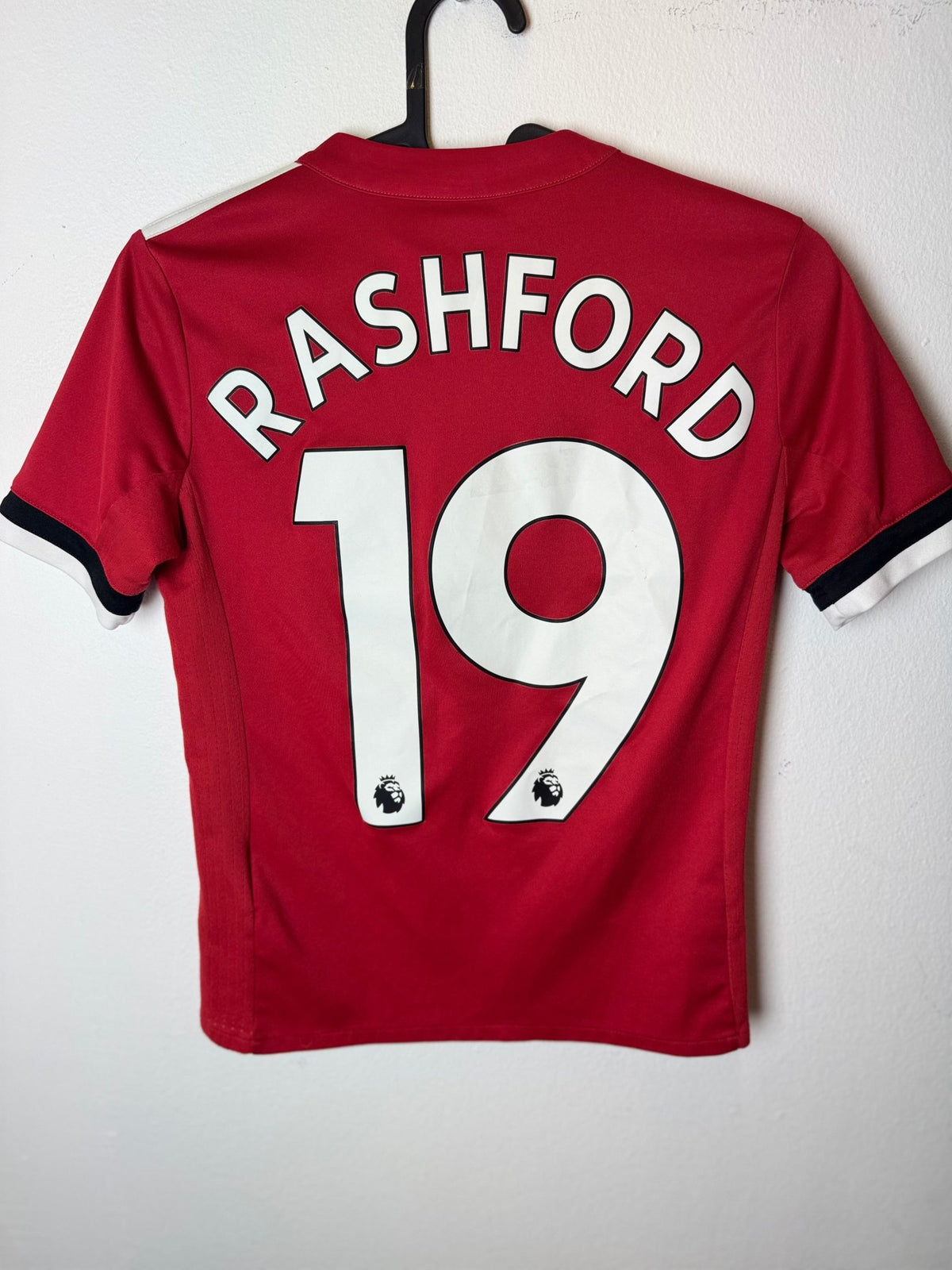 Adidas Manchester United Home 17/18 Rashford 19 Kids - 8/10 - TheFootballIdiots