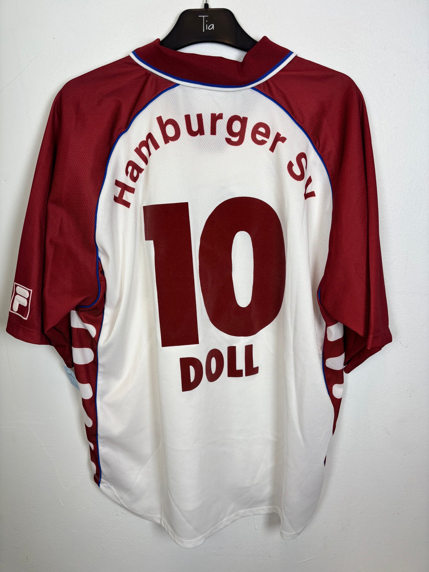 Hamburger SV 99/00 home shirt back view showing Doll name and number 10