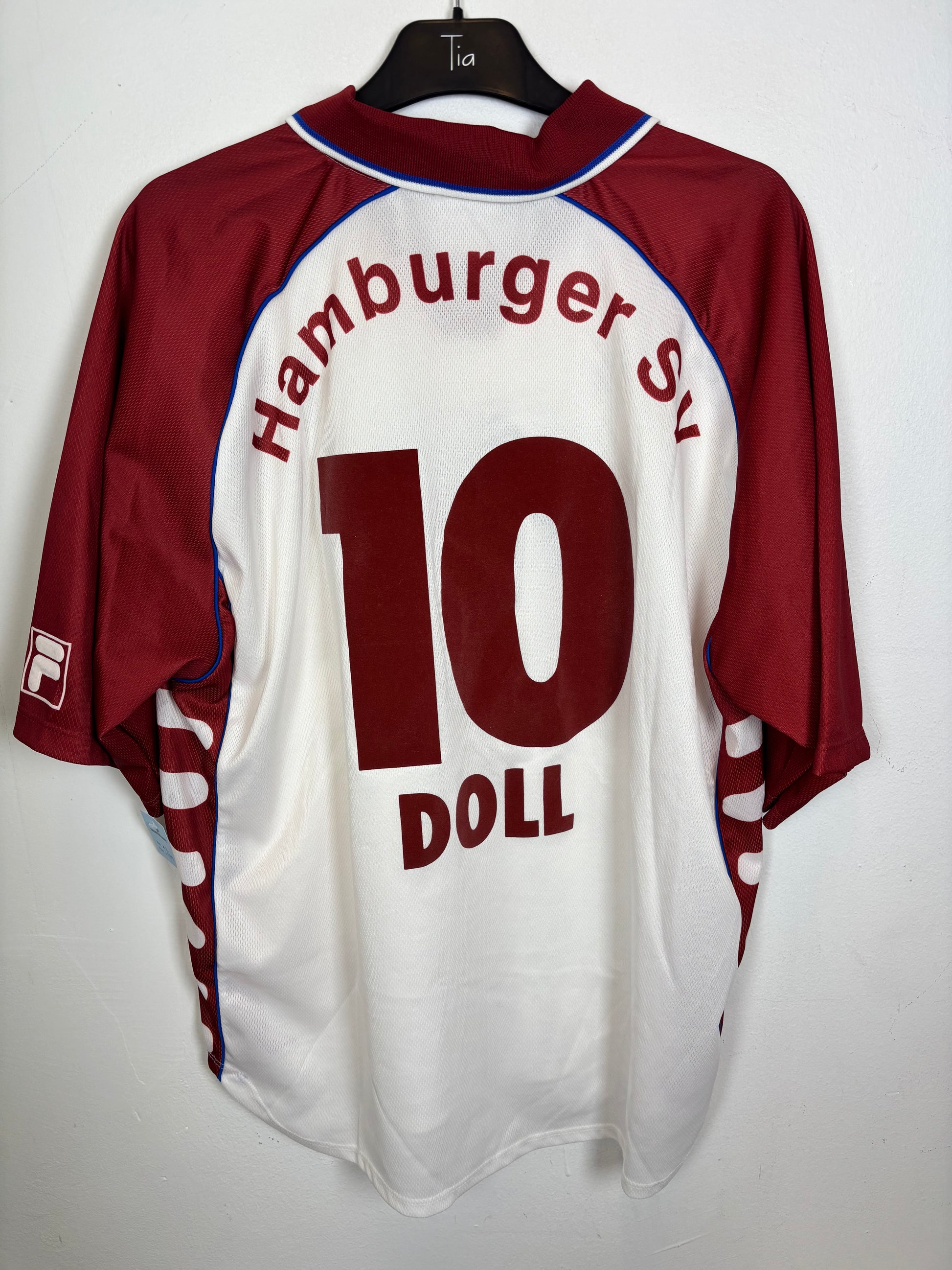 Hamburger SV 99/00 home shirt back view showing Doll name and number 10