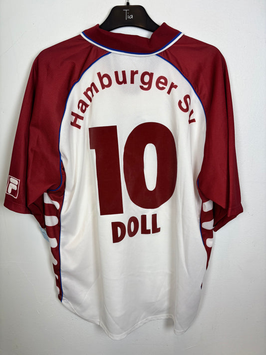 Hamburger SV 99/00 home shirt back view showing Doll name and number 10