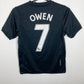 Back view of Nike Manchester United 09/11 away shirt showing Owen 7 name and number