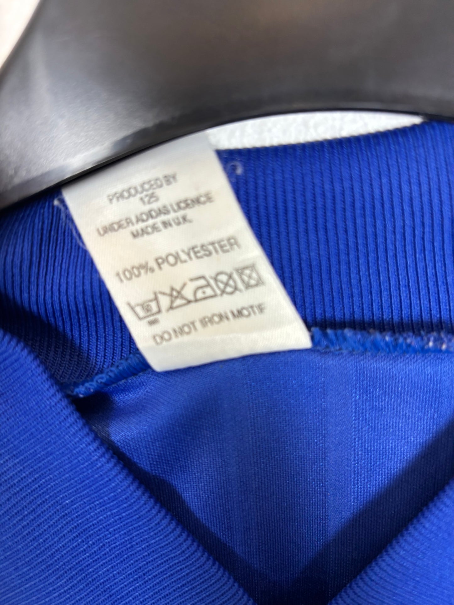 France 1992 home shirt condition and sizing label details showing Adidas branding